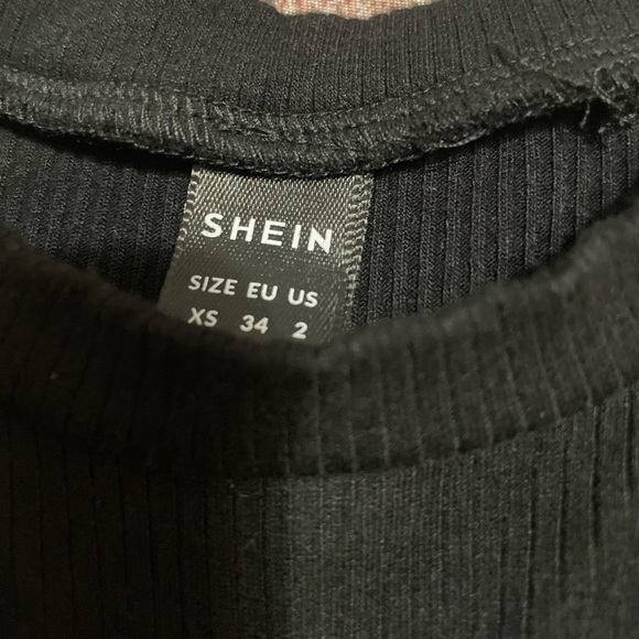 Black tank top with wrap around waist string - Picture 2 of 2